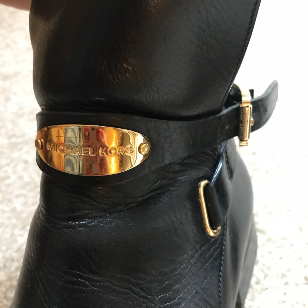Micheal Kors Black Leather Boot